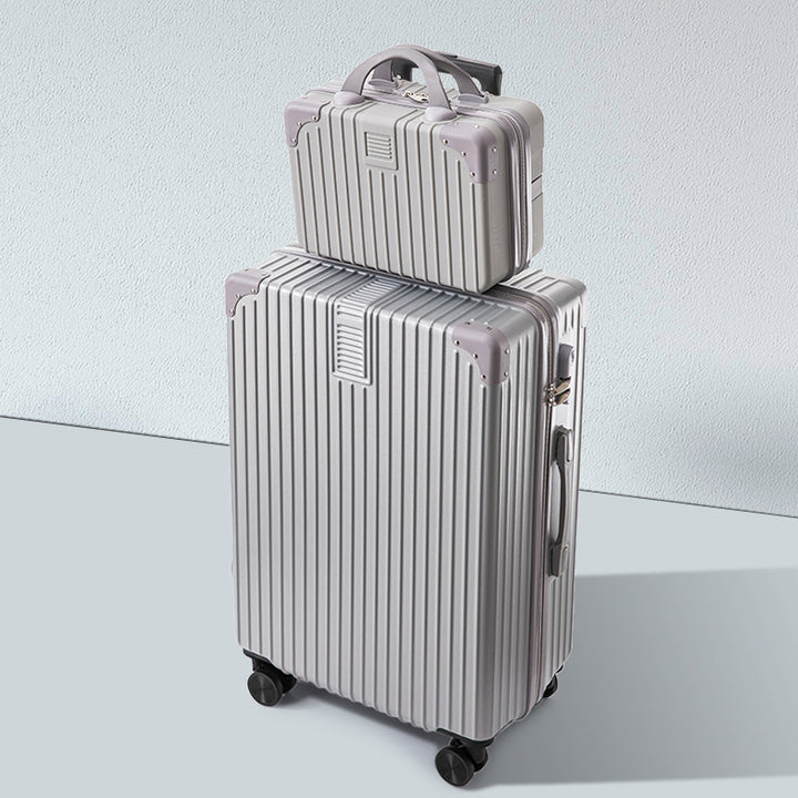 Men's Dual-Layer Hard-Shell Rolling Luggage Set Bowlift