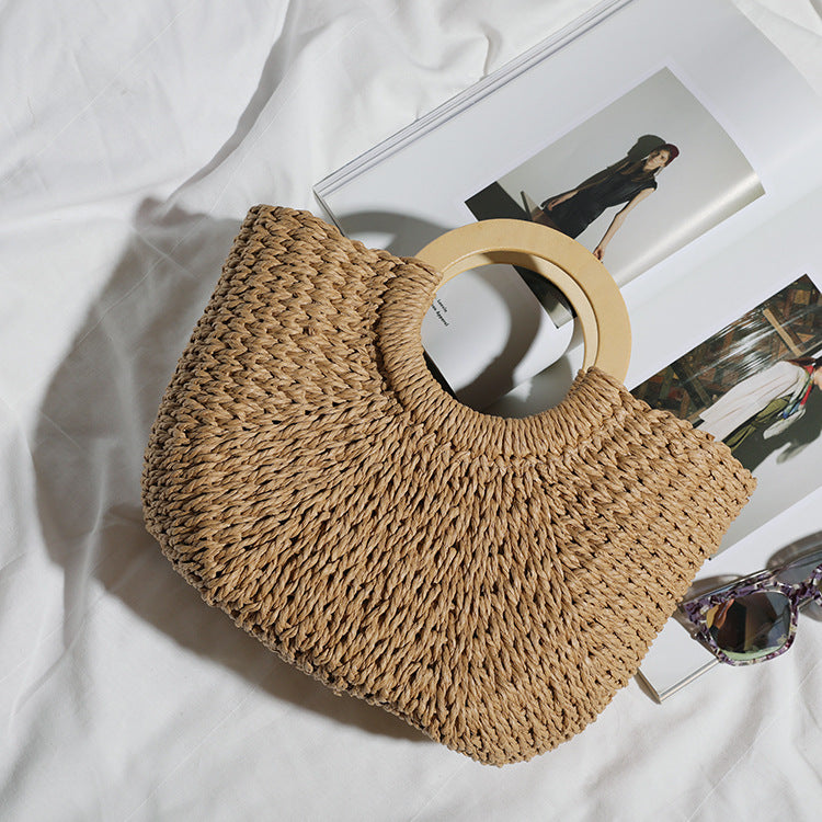 Handcrafted tote bag made from natural raffia Bowlift