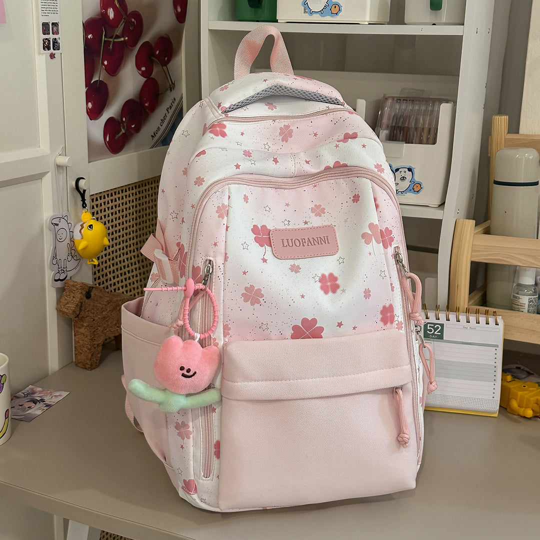 Fun Floral-Printed School Backpack