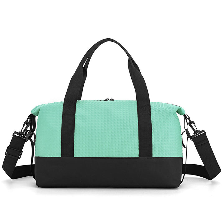 Textured Fabric Travel Duffle Bag Bowlift