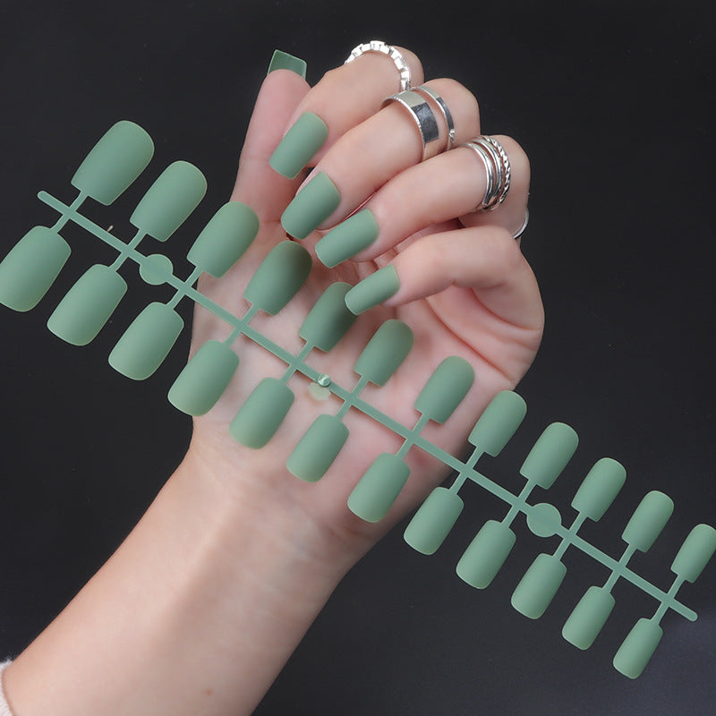 Matte Finish Long Stiletto Press-On Nails Bowlift