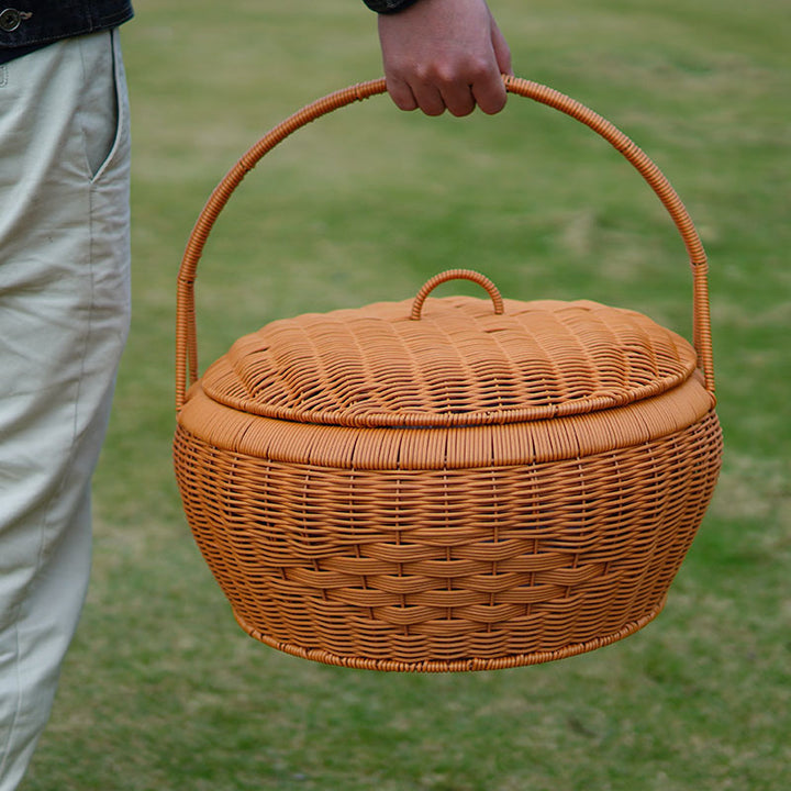 Women's Elegant Laundry Basket with Lid and Practical Handles Bowlift