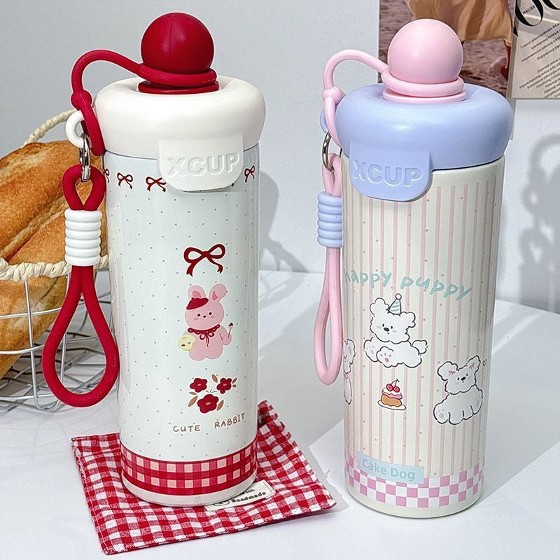 Ladies Animated Drinking Bottle with Sealing System Bowlift