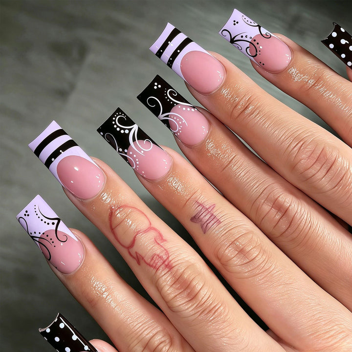 Artistic Square Nail Design Set Bowlift