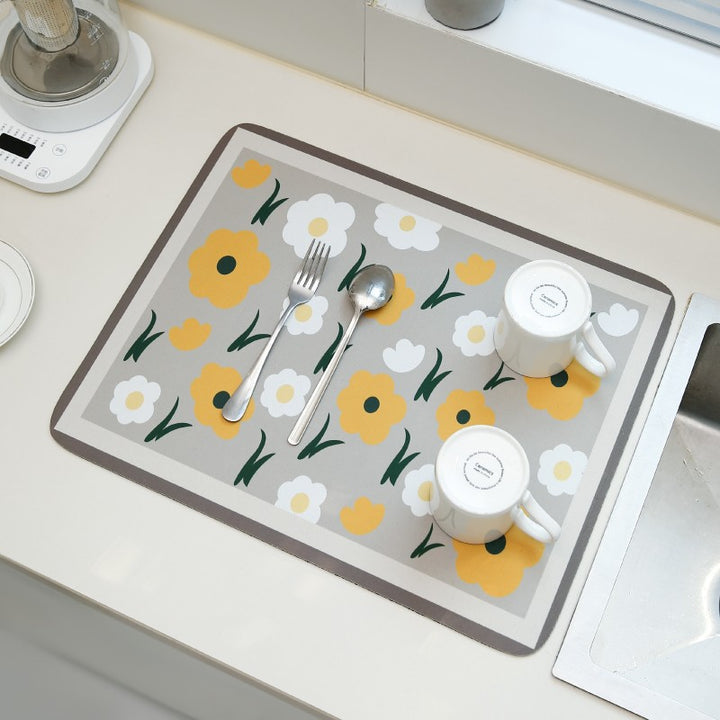 Decorative Kitchen Counter Protector Mat Bowlift