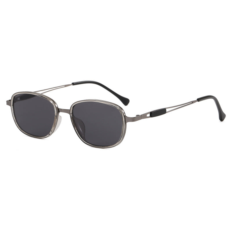 Fashionable sunglasses with square frame and slim metal frame Bowlift
