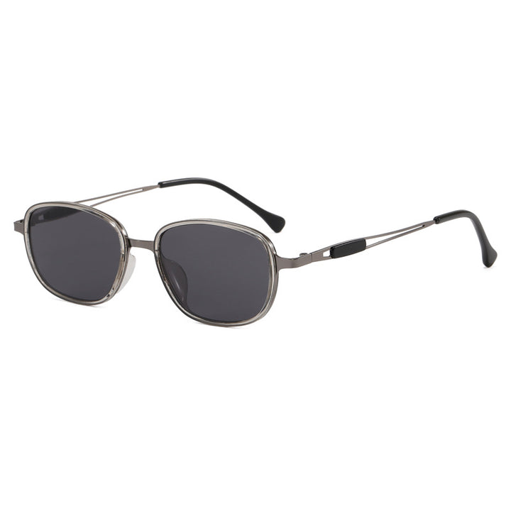 Fashionable sunglasses with square frame and slim metal frame Bowlift