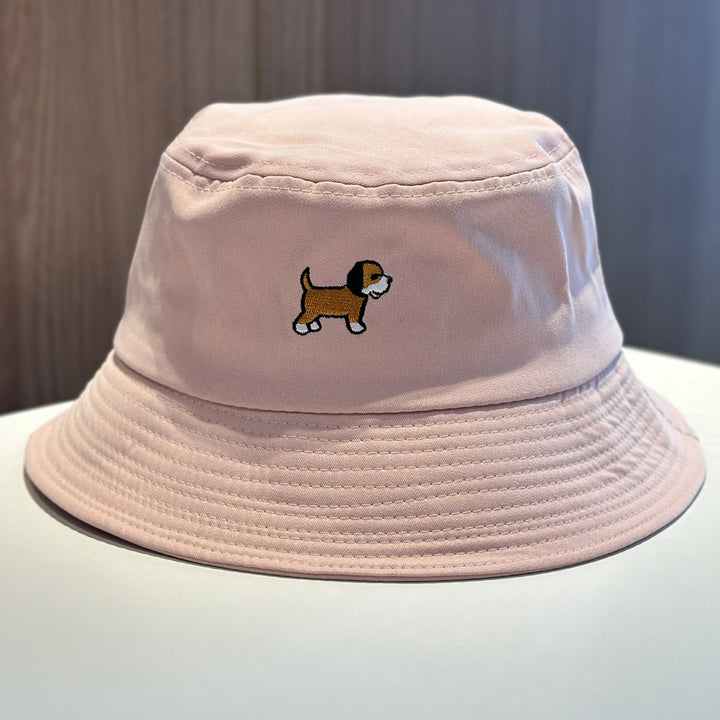 Embroidered Dog-Themed Bucket Hat