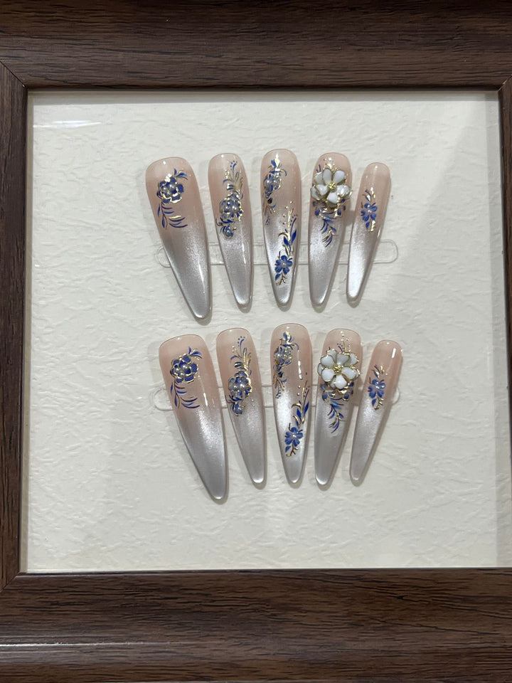 Elegant Floral Nail Art Tips Bowlift