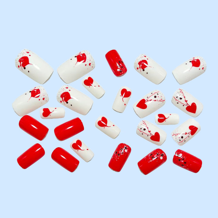 Artificial nails with creative heart design Bowlift