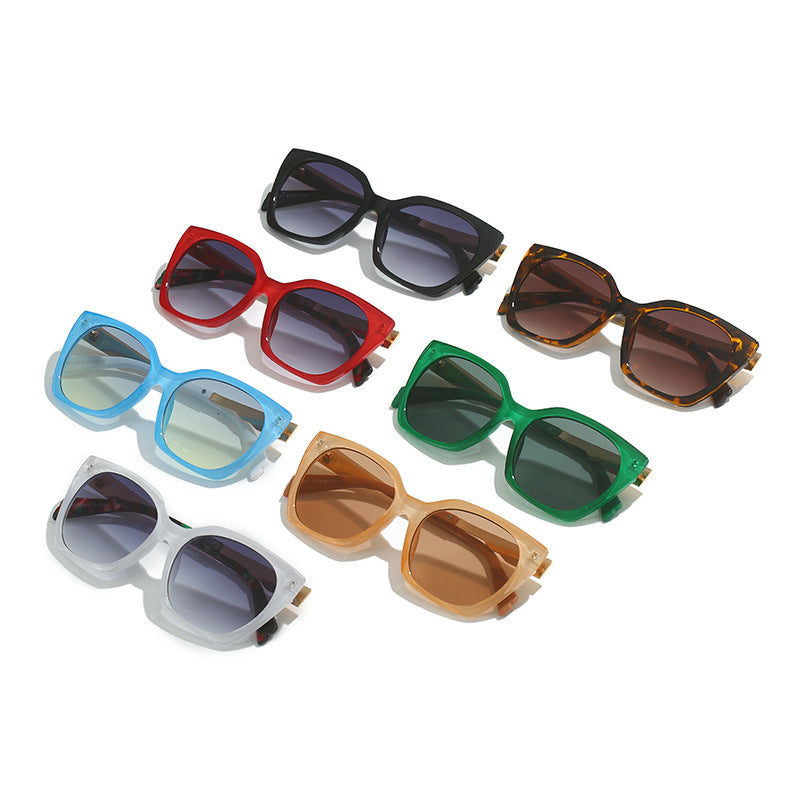 Women's oversized sunglasses with elegant transparent frame and golden accents Bowlift