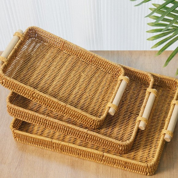 Ladies Rattan Serving Tray Bowlift