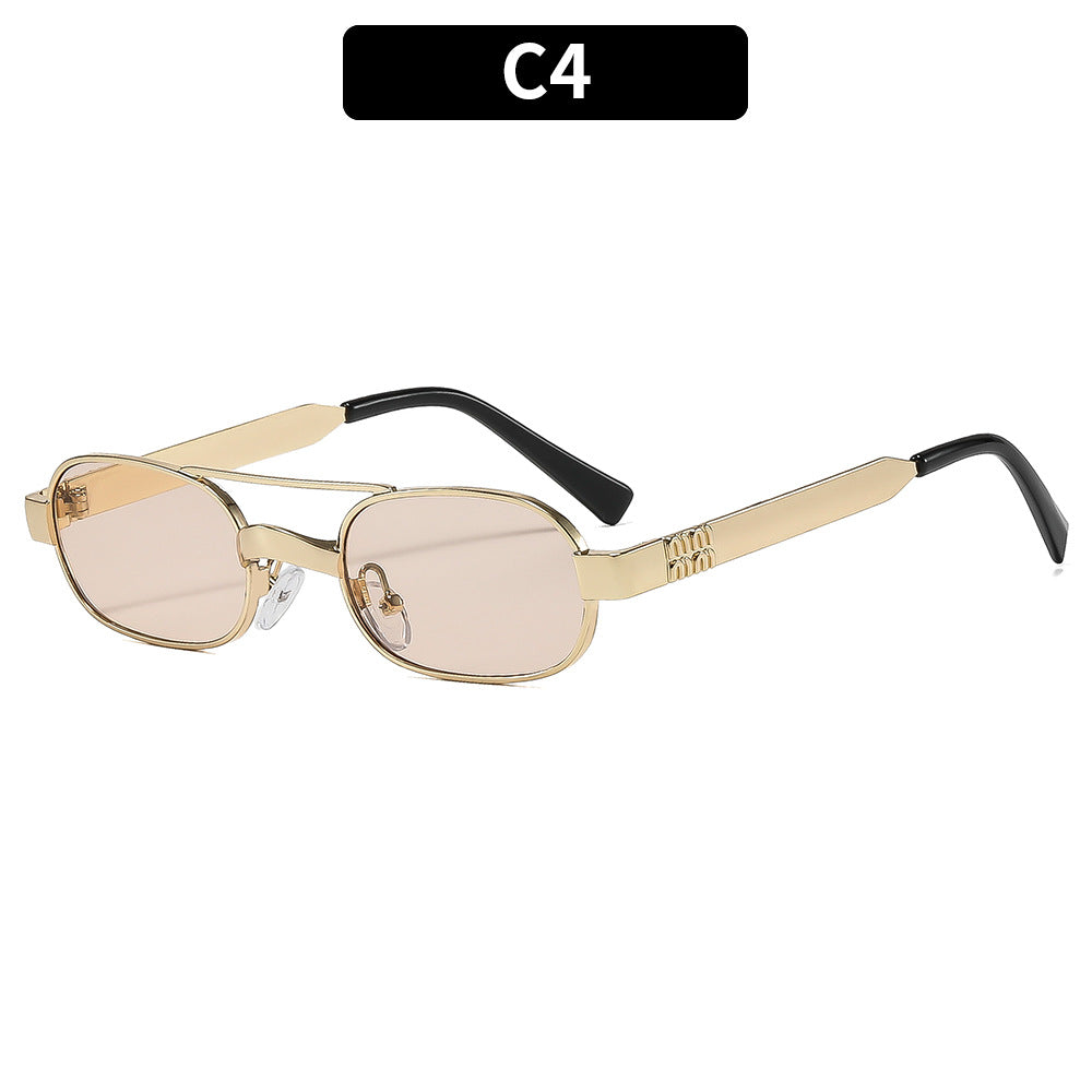Vintage-Inspired Narrow Frame Sunglasses