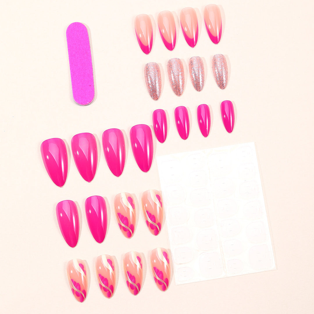 Decorative Nail Art Kit with Floral Accents Bowlift