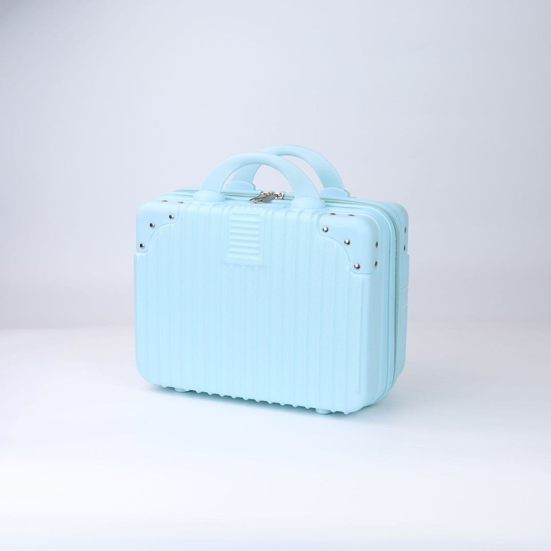 Hard-shell carry-on suitcase with secure lock and innovative design Bowlift
