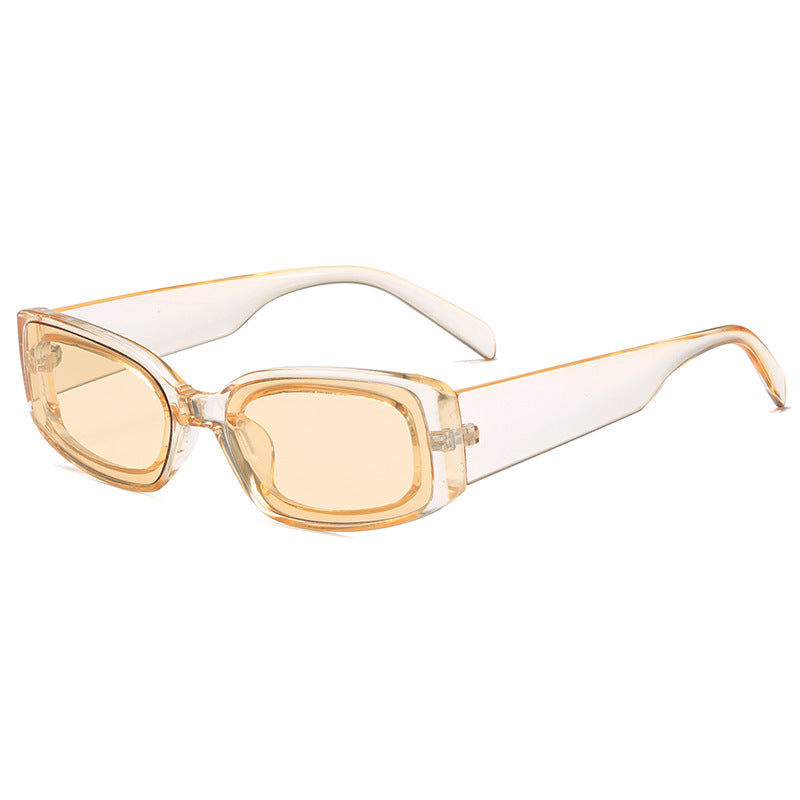 Women's stylish sunglasses with square lenses and transparent frame Bowlift