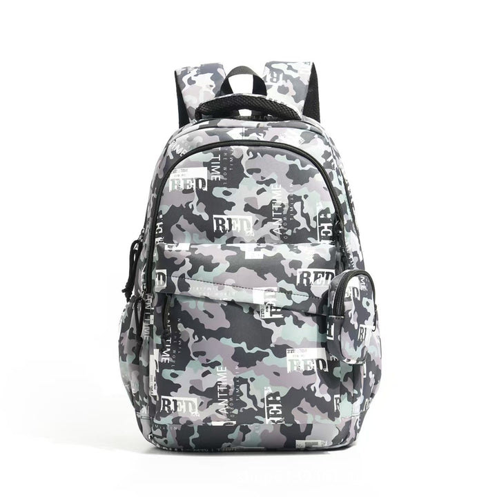 Backpack with Modern Camouflage Design and Functional Pockets Bowlift