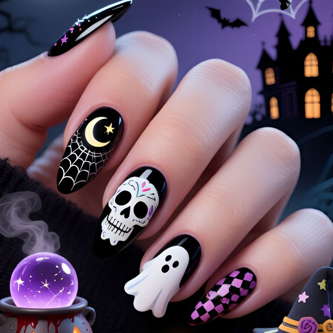 Halloween Themed Acrylic Nail Art Set Bowlift