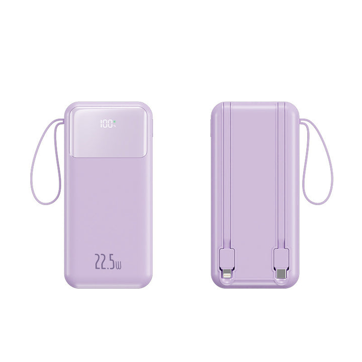 Portable power bank with additional wrist strap and smart LED display Bowlift