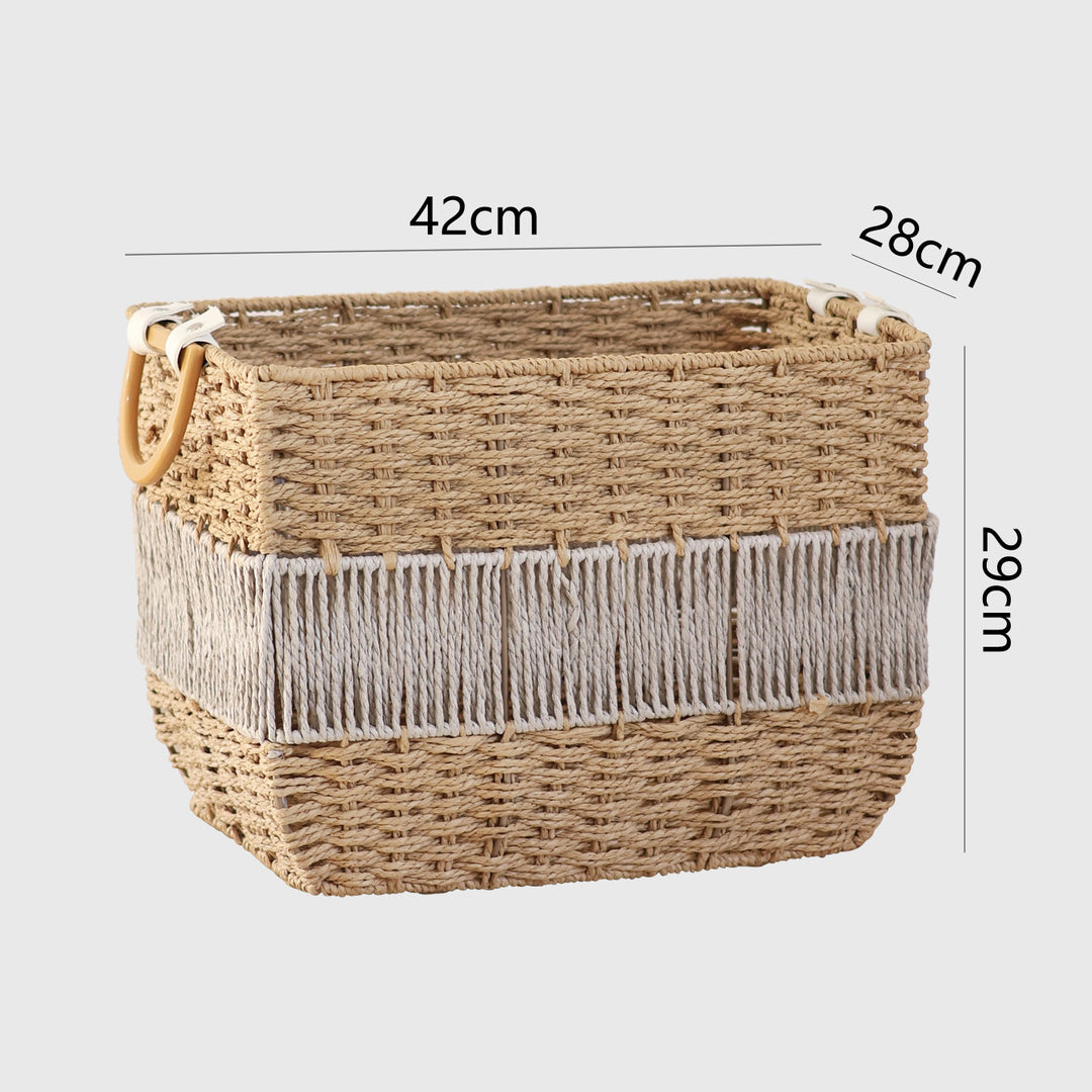 Handmade storage basket with fringes Bowlift