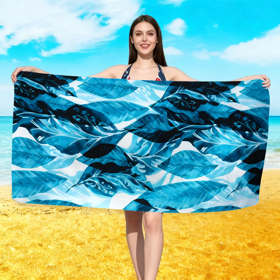 Beach towel with floral watercolor design Bowlift