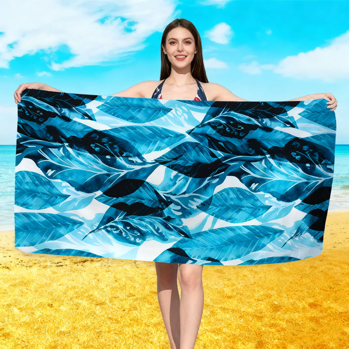 Beach towel with floral watercolor design Bowlift