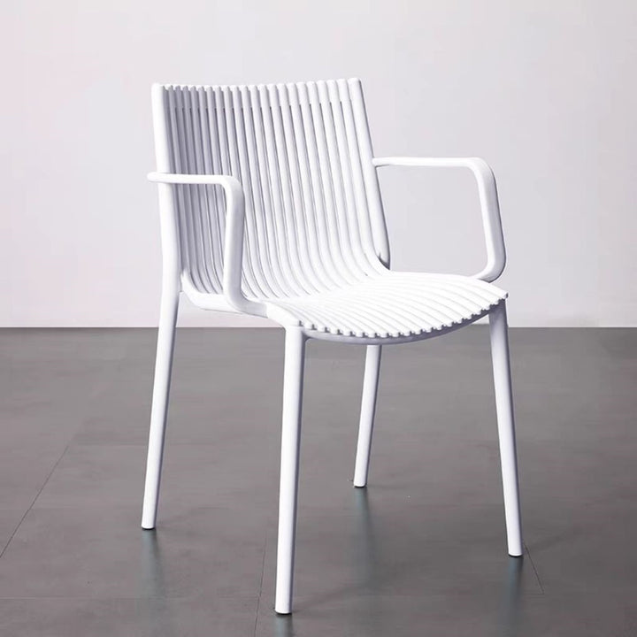 Contemporary Slatted Dining Chair Bowlift