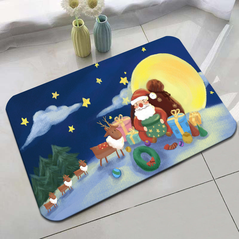 Festive Holiday-Themed Bath Mat Bowlift