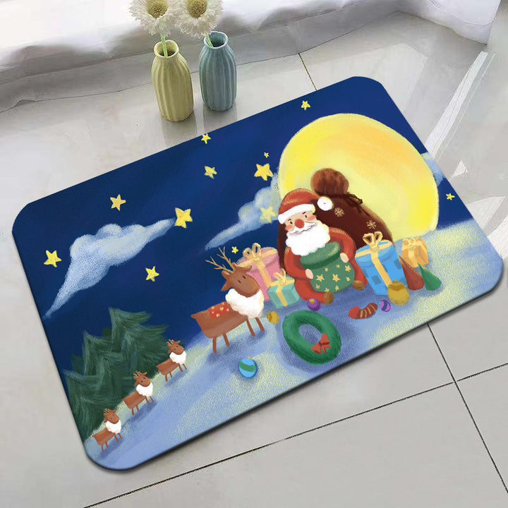 Festive Holiday-Themed Bath Mat Bowlift
