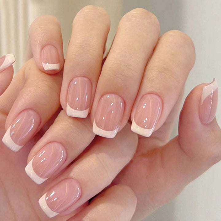 French Tip Acrylic Nail Set Bowlift