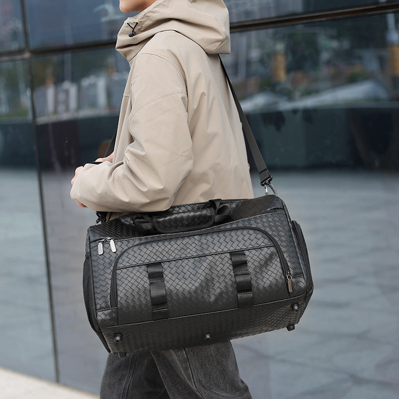 Woven Fabric Travel Duffle Bag Bowlift