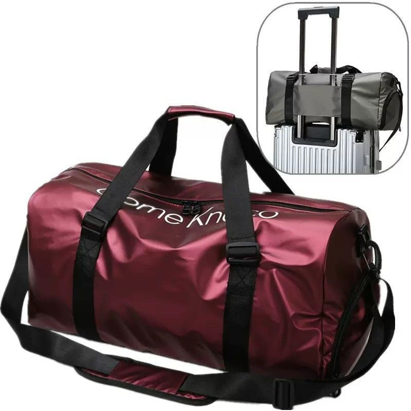 Travel bag with integrated trolley attachment system Bowlift