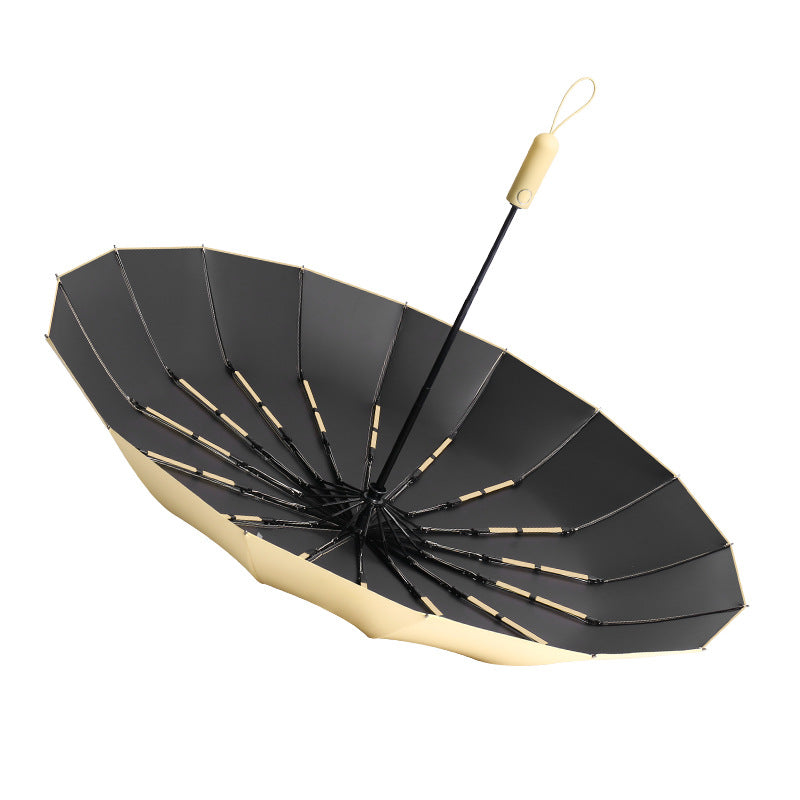Women elegant and windproof folding parasol with protective cover Bowlift