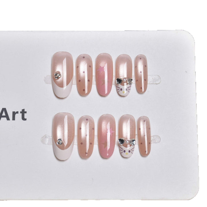 Artistic Press-On Nail Extensions Bowlift