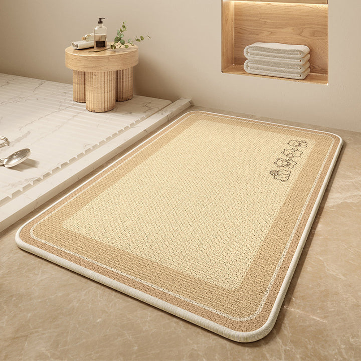 Cartoon Dog-Themed Bath Mat Bowlift