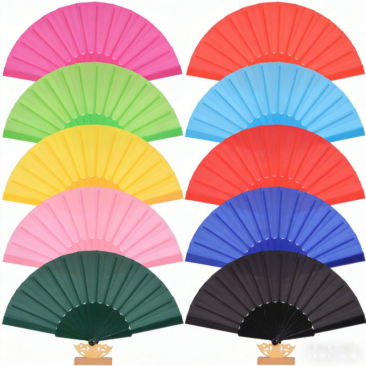 Ladies decorative fan with elegant wooden handle Bowlift