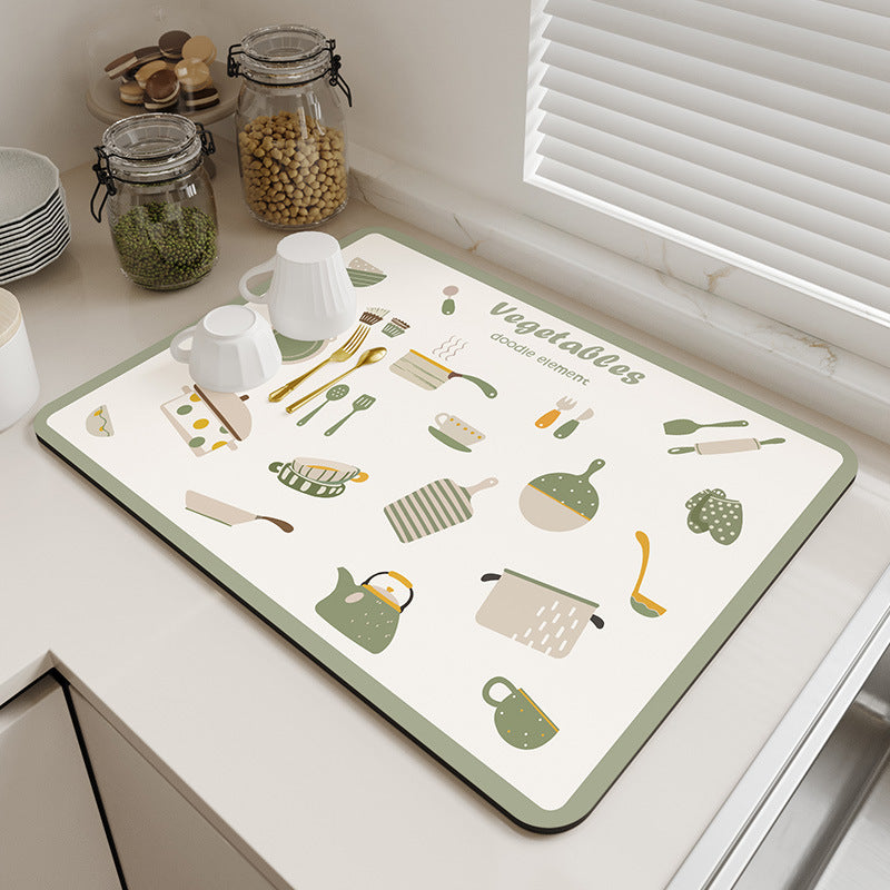 Decorative Kitchen Counter Mat Bowlift