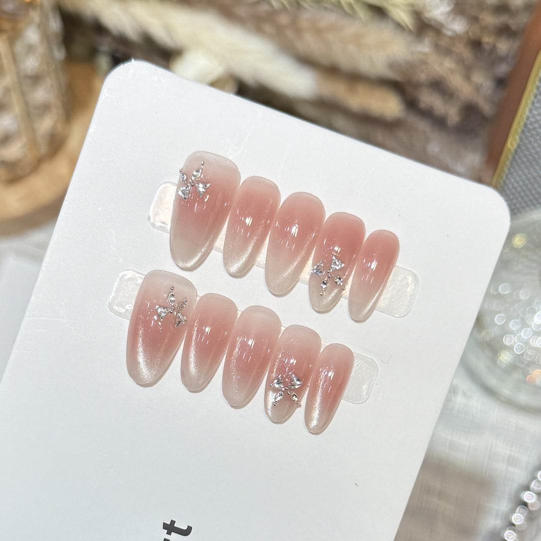 Ombre Glitter Press-On Nail Art Set Bowlift