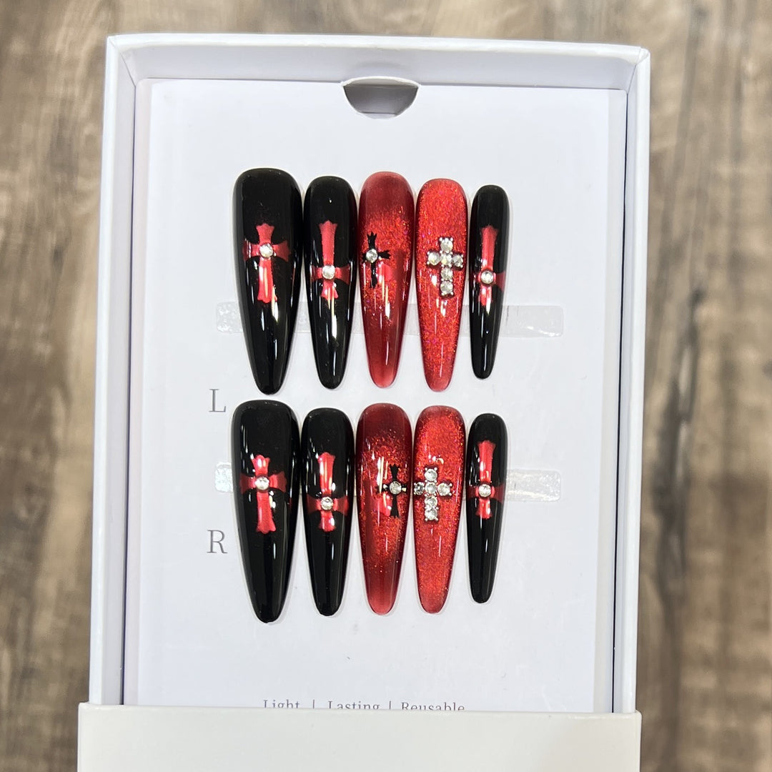 Glamorous Stiletto Press-On Nail Set Bowlift