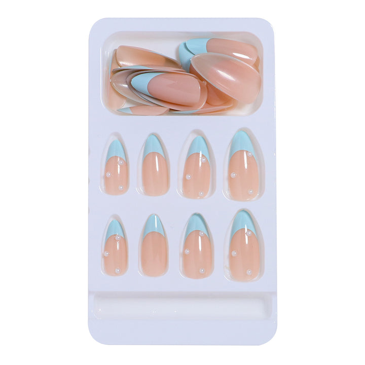 Elegant French Tip Press-On Nail Set Bowlift