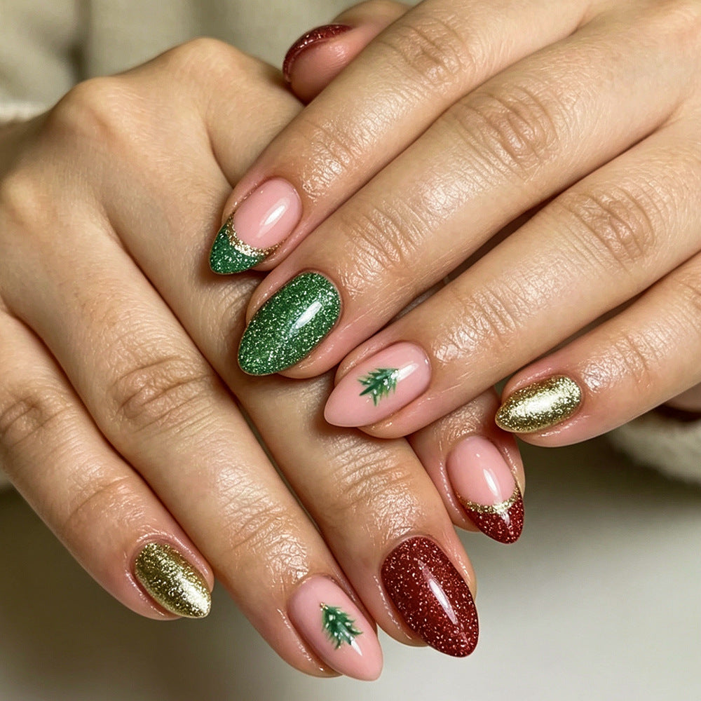 Festive Artful Nail Design Bowlift