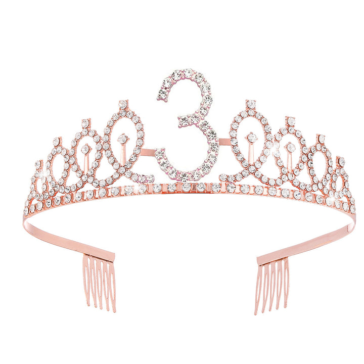 Women's Crystal-Embellished Tiara with Elegant Design Bowlift