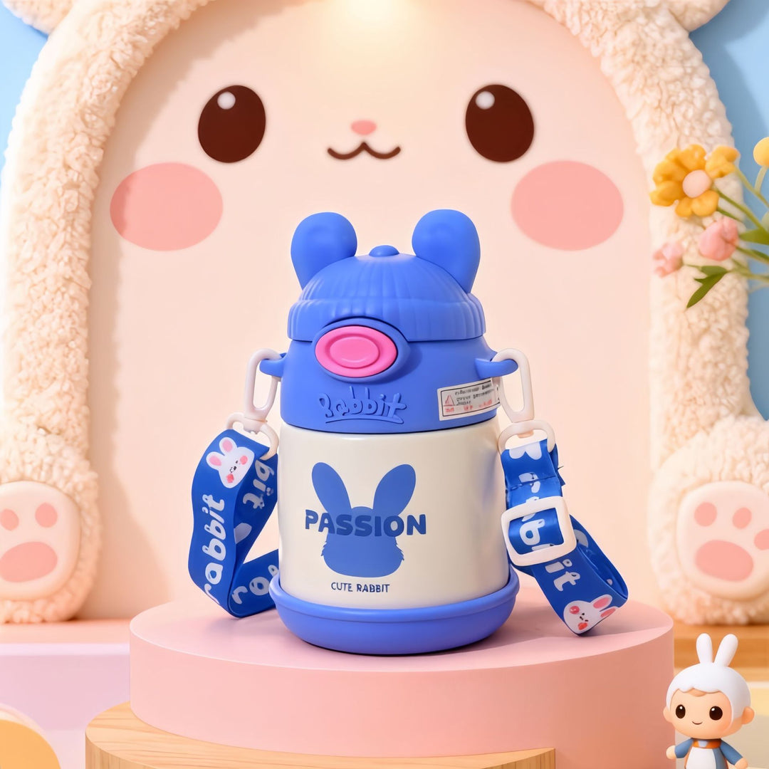 Ladies Insulated Children's Drinking Bottle with Practical Carrying Strap Bowlift