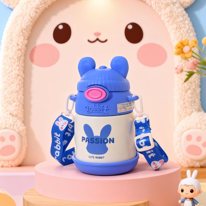 Women's insulated drinking bottle with ergonomic design and playful bunny motif Bowlift