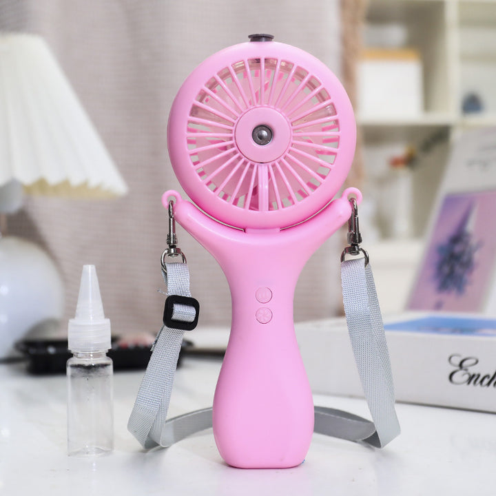 Women's Portable Mini Fan with Spray Function and Flexible Mounting System Bowlift