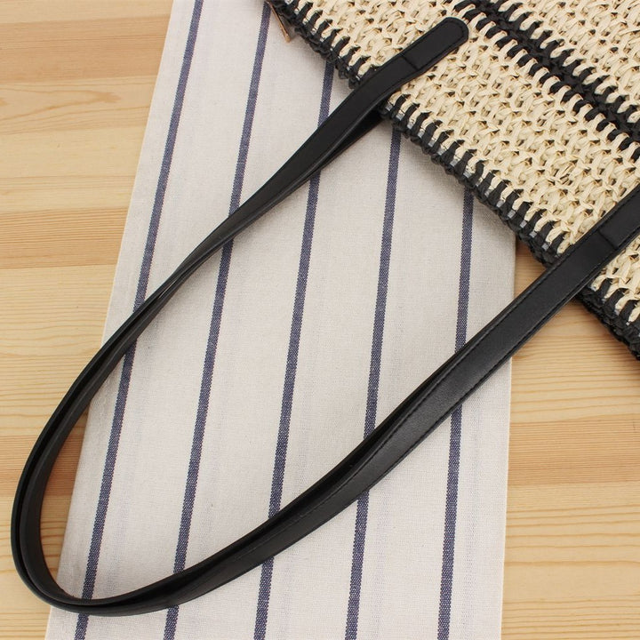Fashionable beach bag made of woven natural material with elegant straps Bowlift