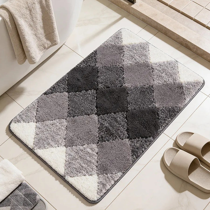 Soft Absorbent Wave Pattern Bath Mat Bowlift