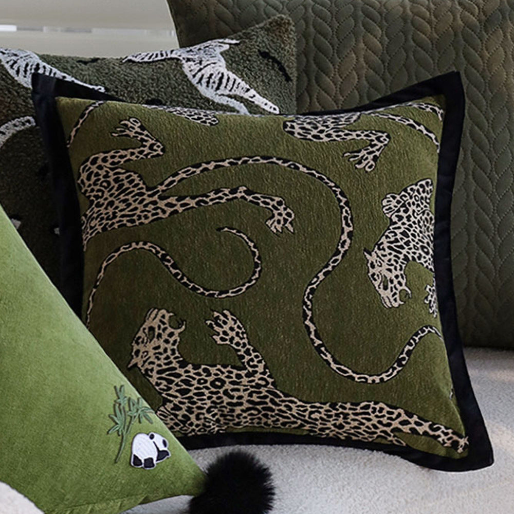 Playful pillow with panda motif
