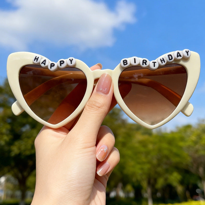 Fun Themed Heart-Shaped Sunglasses Bowlift