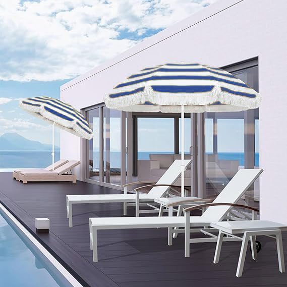 Women's sun umbrella with stylish tassels Bowlift